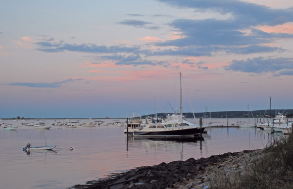 Plymouth Harbor at Sunset